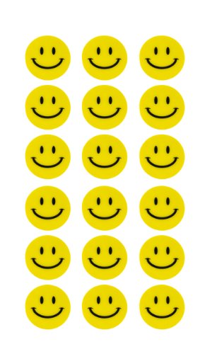 180 Gelbe Smiley Face Stickers ø 2cm - Lächlen - Freude - Belohnung