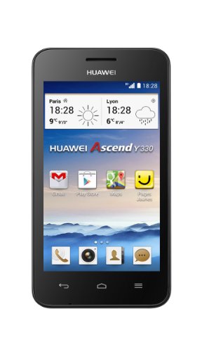 Huawei Ascend Y330 Smartphone (10,1 cm (4 Zoll) TFT-Touchscreen, 3 Megapixel Kamera, 4 GB Interner Speicher, Android 4.2) schwarz