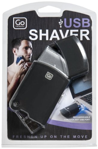 Design Go Reisezubehör USB Shaver Reise-Rasierer mit USB Anschluß schwarz